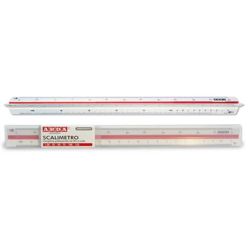 Scalimetro 30 cm Arda uso arredamento 1:20 - 25 - 50 - 75 - 100 - 125 - 110